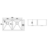 darrahopens Home & Garden > Bathroom Accessories 820x457mm Handmade Stainless Steel Undermount / Topmount Kitchen Laundry Sink with Waste