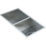 darrahopens Home & Garden > Bathroom Accessories 820x457mm Handmade Stainless Steel Undermount / Topmount Kitchen Laundry Sink with Waste