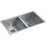 darrahopens Home & Garden > Bathroom Accessories 820x457mm Handmade Stainless Steel Undermount / Topmount Kitchen Laundry Sink with Waste