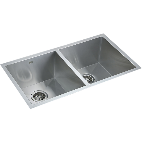 darrahopens Home & Garden > Bathroom Accessories 820x457mm Handmade Stainless Steel Undermount / Topmount Kitchen Laundry Sink with Waste