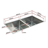 darrahopens Home & Garden > Bathroom Accessories 865x440mm Handmade Stainless Steel Undermount / Topmount Kitchen Sink with Waste