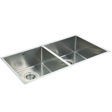 darrahopens Home & Garden > Bathroom Accessories 865x440mm Handmade Stainless Steel Undermount / Topmount Kitchen Sink with Waste