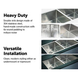 darrahopens Home & Garden > Bathroom Accessories 865x440mm Handmade Stainless Steel Undermount / Topmount Kitchen Sink with Waste