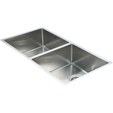 darrahopens Home & Garden > Bathroom Accessories 865x440mm Handmade Stainless Steel Undermount / Topmount Kitchen Sink with Waste