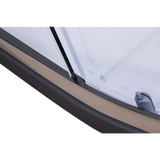 darrahopens Home & Garden > Bathroom Accessories 90 x 90cm Black Rounded Sliding 6mm Curved Shower Screen with White Base