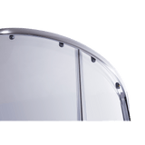 darrahopens Home & Garden > Bathroom Accessories 90 x 90cm Chrome Rounded Sliding 6mm Curved Shower Screen with Black Base