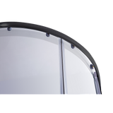 darrahopens Home & Garden > Bathroom Accessories 90 x 90cm Rounded Sliding 6mm Curved Shower Screen with Base in Black