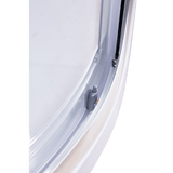 darrahopens Home & Garden > Bathroom Accessories 90 x 90cm Rounded Sliding 6mm Curved Shower Screen with Base in Chrome