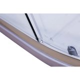 darrahopens Home & Garden > Bathroom Accessories 90 x 90cm Rounded Sliding 6mm Curved Shower Screen with Base in Chrome