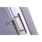 darrahopens Home & Garden > Bathroom Accessories 90 x 90cm Rounded Sliding 6mm Curved Shower Screen with Base in Chrome