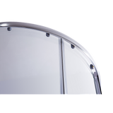 darrahopens Home & Garden > Bathroom Accessories 90 x 90cm Rounded Sliding 6mm Curved Shower Screen with Base in Chrome