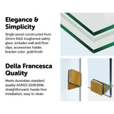 darrahopens Home & Garden > Bathroom Accessories 900 x 2100mm Frameless 10mm Safety Glass Shower Screen
