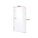 darrahopens Home & Garden > Bathroom Accessories 900 x 2100mm Frameless 10mm Safety Glass Shower Screen