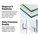 darrahopens Home & Garden > Bathroom Accessories 900 x 2100mm Frameless 10mm Safety Glass Shower Screen