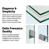 darrahopens Home & Garden > Bathroom Accessories 900 x 2100mm Frameless 10mm Safety Glass Shower Screen