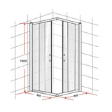 darrahopens Home & Garden > Bathroom Accessories 900 x 800mm Sliding Door Nano Safety Glass Shower Screen By Della Francesca