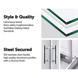 darrahopens Home & Garden > Bathroom Accessories 900 x 900mm Sliding Door Nano Safety Glass Shower Screen By Della Francesca