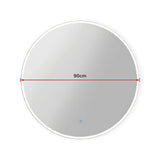 darrahopens Home & Garden > Bathroom Accessories 90cm LED Wall Mirror Bathroom Mirrors Light Decor Round