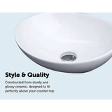 darrahopens Home & Garden > Bathroom Accessories Above Counter Bathroom Vanity Oval Ceramic Basin