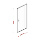 darrahopens Home & Garden > Bathroom Accessories Adjustable Semi Frameless Shower Screen (74~82) x 195cm Australian Safety Glass