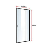 darrahopens Home & Garden > Bathroom Accessories Adjustable Semi Frameless Shower Screen (98~106) x 195cm Australian Safety Glass