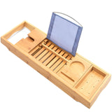 Darrahopens Home & Garden > Bathroom Accessories Bamboo Bathtub Bath tub Tray Table Caddy Tray Cellphone,Book,Tray Wineglass Holder
