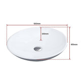 darrahopens Home & Garden > Bathroom Accessories Bathroom Ceramic Oval Above Countertop Basin for Vanity