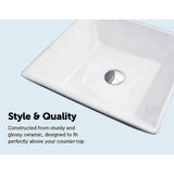 darrahopens Home & Garden > Bathroom Accessories Bathroom Ceramic Rectangular Above Countertop Basin for Vanity