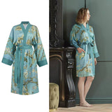 Darrahopens Home & Garden > Bathroom Accessories Bedding House Van Gogh Almond Blossom Blue Kimono Bath Robe Large/Extra Large