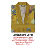 Darrahopens Home & Garden > Bathroom Accessories Bedding House Van Gogh Partout des Fleurs Gold Kimono Bath Robe Large/Extra Large