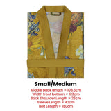 Darrahopens Home & Garden > Bathroom Accessories Bedding House Van Gogh Partout des Fleurs Gold Kimono Bath Robe Small/Medium