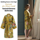 Darrahopens Home & Garden > Bathroom Accessories Bedding House Van Gogh Partout des Fleurs Gold Kimono Bath Robe Small/Medium