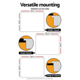 darrahopens Home & Garden > Bathroom Accessories Cefito 36cm x 36cm Stainless Steel Kitchen Sink Under/Top/Flush Mount Silver