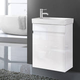 darrahopens Home & Garden > Bathroom Accessories Cefito 400mm Bathroom Vanity Basin Cabinet Sink Storage Wall Hung Ceramic Basins Wall Mounted White