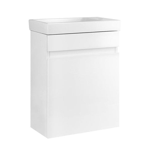darrahopens Home & Garden > Bathroom Accessories Cefito 400mm Bathroom Vanity Basin Cabinet Sink Storage Wall Hung Ceramic Basins Wall Mounted White