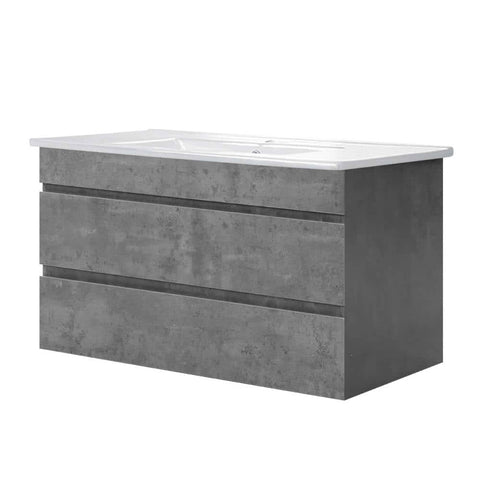 darrahopens Home & Garden > Bathroom Accessories Cefito 900mm Bathroom Vanity Cabinet Basin Unit Sink Storage Wall Mounted Cement