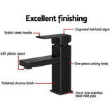 darrahopens Home & Garden > Bathroom Accessories Cefito Basin Mixer Tap Faucet Bathroom Vanity Counter Top WELS Standard Brass Black