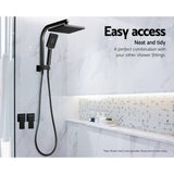 darrahopens Home & Garden > Bathroom Accessories Cefito Bathroom Taps Faucet Rain Shower Head Set Hot And Cold Diverter DIY Black