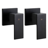 darrahopens Home & Garden > Bathroom Accessories Cefito Bathroom Taps Faucet Rain Shower Head Set Hot And Cold Diverter DIY Black