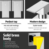 darrahopens Home & Garden > Bathroom Accessories Cefito Bathroom Taps Faucet Rain Shower Head Set Hot And Cold Diverter DIY Chrome