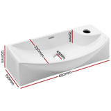 darrahopens Home & Garden > Bathroom Accessories Cefito Ceramic Basin 46cm X15cm
