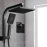 darrahopens Home & Garden > Bathroom Accessories Cefito WELS 8'' Rain Shower Head Mixer Square Handheld High Pressure Wall Black