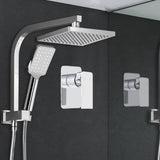 darrahopens Home & Garden > Bathroom Accessories Cefito WELS 8'' Rain Shower Head Mixer Square Handheld High Pressure Wall Chrome