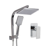 darrahopens Home & Garden > Bathroom Accessories Cefito WELS 8'' Rain Shower Head Mixer Square Handheld High Pressure Wall Chrome
