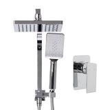 darrahopens Home & Garden > Bathroom Accessories Cefito WELS 8'' Rain Shower Head Mixer Square Handheld High Pressure Wall Chrome