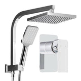 darrahopens Home & Garden > Bathroom Accessories Cefito WELS 8'' Rain Shower Head Mixer Square Handheld High Pressure Wall Chrome
