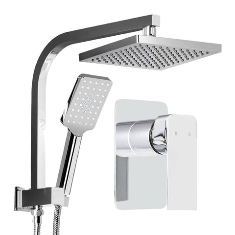 darrahopens Home & Garden > Bathroom Accessories Cefito WELS 8'' Rain Shower Head Mixer Square Handheld High Pressure Wall Chrome