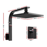 darrahopens Home & Garden > Bathroom Accessories Cefito WElS 8'' Rain Shower Head Mixer Square High Pressure Wall Arm DIY Black