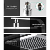 darrahopens Home & Garden > Bathroom Accessories Cefito WElS 8'' Rain Shower Head Mixer Square High Pressure Wall Arm DIY Chrome