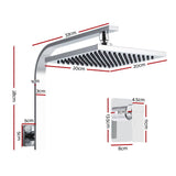 darrahopens Home & Garden > Bathroom Accessories Cefito WElS 8'' Rain Shower Head Mixer Square High Pressure Wall Arm DIY Chrome
